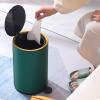 GRFIT Trash Cans Wastebasket Household Trash Can Light Luxury Living Room Creative Stainless Steel Covered Foot-Operated Bathroom Bedroom Foot-Operated Trash Can with Lid Kitchen Bathroom Rubbish Bin view 4