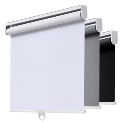 AOSKY Cordless Roller Shades Blackout Blinds for Windows Room Darkening Rolled Up Shades with Spring System, UV Protection Window Shades Door Blinds for Home and Office (42" W x 72" H, White)