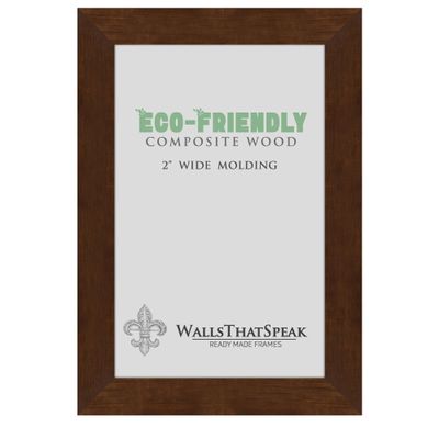 wallsthatspeak 12x22 Mocha Walnut Picture Frame for Posters Puzzles or Artwork, 2-Inch Wide Border Moulding Photo Frames