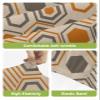 Anzona Orange Grey Geometric Bar Stool Cover Set of 4, Retro Modern Abstract Art Stretch Bar Chair Cover, Removable Washable Pub Counter Stool Chair Slipcover for Kitchen Dining Room Pub Cafe view 4