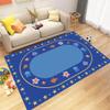 Fouiunler Cartoon Sea Animals Area Rug 4x6ft Starfish Fish Jellyfish Turtle Rug Floor Mats for Kids, Underwater World Animal Carpet for Living Room Kids Carpet Playmat Rug Low Pile Washable Rugs view 1