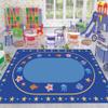 Fouiunler Cartoon Sea Animals Area Rug 4x6ft Starfish Fish Jellyfish Turtle Rug Floor Mats for Kids, Underwater World Animal Carpet for Living Room Kids Carpet Playmat Rug Low Pile Washable Rugs view 2