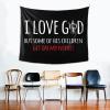 I Love God But Some Of His Children Get On My Nerves Vintage Exquisite 60x51in Tapestry Elevate Your Space With Artful Elegance view 2