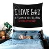 I Love God But Some Of His Children Get On My Nerves Vintage Exquisite 60x51in Tapestry Elevate Your Space With Artful Elegance view 3