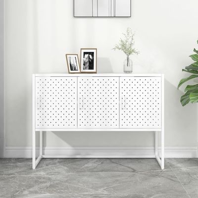 DYRJDJWIDHW Sideboard Kitchen Buffet Storage Cabinet,tv Console Cabinet,Suitable for bedrooms, Dining Rooms, Kitchens, hallways, Wine Coolers, foyers, Living Rooms,White 41.3"x13.8"x29.5" Steel