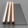 EMYJAY Floating Display Shelf, Floating Shelves Wall Mounted Floating Display Shelf LED Lighting Light is Soft Neatly Arranged to The Wall (Color : Black, Size : 60x20x6cm) view 3