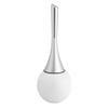 Toilet Brush,Toilet Brush and Holder,Compact Size Toilet Bowl Brush with Stainless Steel Handle Small Size Plastic Holder Easy to Hide Space Saving for Storage, Deep Cleaning(White Base) view 1