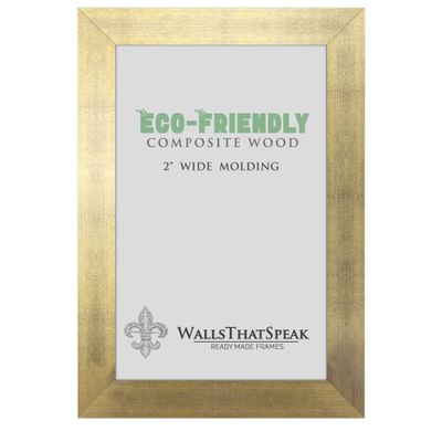 wallsthatspeak 14x19 Gold Picture Frame for Posters Puzzles or Artwork, 2-Inch Wide Border Moulding Photo Frames