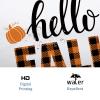 GDHBLING Plaid Pumpkin Shower Curtain Leopard Print Hello Autumn Rainbow Maple Cloth Fabric Weighted Bathroom Decor Washable Shower Curtain for Walk in Shower,Orange White,72x72 Inch view 3