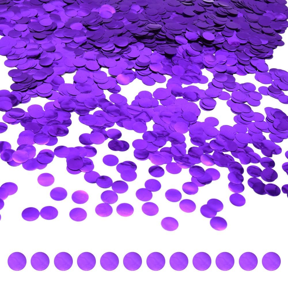 CEEYSEE 50g/1.76 oz Sparkle Round Confetti Circle Dots 15mm Metallic Foil Glitter Table Confetti Throwing Confetti Table Scatter Confetti for Weddin,Birthday,Party,Celebrations