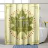 GDHBLING Hello Autumn Shower Curtain Rustic Fall Leaves Maple Plants Shower Curtain for Walk in Shower Washable Bathroom Decor Cloth Fabric Weighted,Green Mustard Yellow,72x72 Inch view 2
