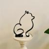 JOYO Metal Line Dog Graphic Motion Wall Sculpture, Modern Abstract Animal Contour Geometric Frame Decoration, Minimalist Home Office Desk Top Decor Art Sculpture Decorations view 2