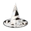 SSIMOO Black And White Marble Texture Fashion-Forward Halloween Witch Hat For Women-Your Go-To Piece For Halloween Costume Assemblies view 1