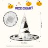 SSIMOO Black And White Marble Texture Fashion-Forward Halloween Witch Hat For Women-Your Go-To Piece For Halloween Costume Assemblies view 3