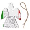 4 PCS Wooden Christmas Ornaments Roman Italian Flag Christmas Tree Ornament Xmas Wooden Ornaments for Holiday Christmas Hanging Decorations for Party view 2