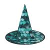 SSIMOO Mermaid Fish Scale Print Fashion-Forward Halloween Witch Hat For Women-Your Go-To Piece For Halloween Costume Assemblies view 1
