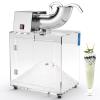 COSTWAY Commercial Shaved Ice Machine, 440 Lbs/H Stainless Steel Ice Crusher with Safety On/Off Switch, Dual Blades, 11.6-Gallon Acrylic Storage Box, Electric Snow Cone Maker for Home Bar, 200W view 1