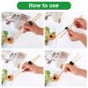 6 Pairs Reusable Chopsticks Helper,Chopsticks Trainer Training Chopsticks For Adults Training Chopstick Hinges Connector,Non-Slip And Portable Practice Chopsticks For Beginners Kids (Black) view 3
