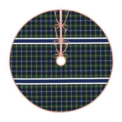 Christmas Tree Skirt 36" MacNeil of Barra Clan Tartan Linen Xmas Tree Skirt for Holiday Party Christmas Tree Mat Decorations Indoor Outdoor