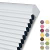 Persilux 100% Blackout Cordless Cellular Shades & Blinds Honeycomb Blinds Bottom up Thermal Insulated Window Shades for Home, Windows and Kitchen, White, 91" W x 72" H view 1