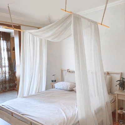 Bed Canopy for Girls & Adults, King to Twin Sizes - White Tulle Canopy Bed Curtains with Frame, 59" x 255"