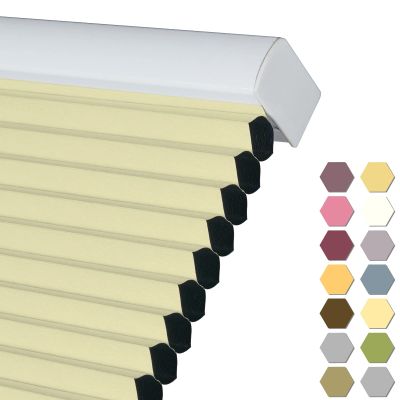 Persilux 100% Blackout Cordless Cellular Shades & Blinds Honeycomb Blinds Bottom up Thermal Insulated Window Shades for Home, Windows and Kitchen, Cream, 37" W x 38" H
