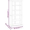 CUMYZO 5-Tier Bookcase Mexican Pine Corona Range 31.9"x15.7"x66.9" 34.3kg/75.46ib view 2