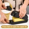 AONCO Butter Dish with Lid, Butter Container Holds for Countertop, Unbreakable Butter Keeper for Home Kitchen Decor, Perfect for East/West Coast Butter, BPA-free, Microwave/Dishwasher Safe (Black) view 3