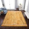 Basketball Court Area Rug, Floor Wood Texture Indoor Kids Carpet, Non-Slip Machine Washable Soft Comfortable Durable Rug for Bedroom Corridor Living Room Kid Boys Room 4ftx6ft view 1