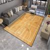 Basketball Court Area Rug, Floor Wood Texture Indoor Kids Carpet, Non-Slip Machine Washable Soft Comfortable Durable Rug for Bedroom Corridor Living Room Kid Boys Room 4ftx6ft view 3