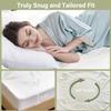 Twin Mattress Protector Waterproof Mattress Pad Washable Bamboo Rayon Mattress Cover Breathable Noiseless Bed Protector 5" - 21'' Elastic Fitted Deep Pocket view 2