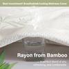 Twin Mattress Protector Waterproof Mattress Pad Washable Bamboo Rayon Mattress Cover Breathable Noiseless Bed Protector 5" - 21'' Elastic Fitted Deep Pocket view 4