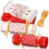 Xinnun 50 Packs Christmas Cracker Kit No Snap Xmas Party Table Favors Snowflake Reindeer DIY Christmas Party Cracker Candy Boxes for Holiday Dinner Decoration Gift (Warm Style) view 1