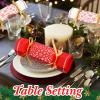 Xinnun 50 Packs Christmas Cracker Kit No Snap Xmas Party Table Favors Snowflake Reindeer DIY Christmas Party Cracker Candy Boxes for Holiday Dinner Decoration Gift (Warm Style) view 2
