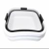 SAMMART 30L (7.9 gallon) Collapsible Plastic Laundry Basket - Foldable Pop Up Storage Container/Organizer - Portable Washing Tub - Space Saving Hamper/Basket (2, White/Steel Grey) view 2