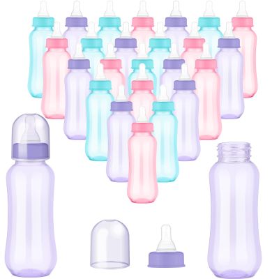 Norme 9.5 oz Plastic Bottles Chug Shower Game Party Favors for Baby Shower Decorations Gender Reveal Gifts(Many Color,24 Pcs)