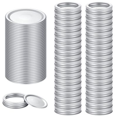 72Pcs Canning Lids with Rings Regular Mouth, for Ball, Kerr Jars - Split-Type Metal Mason Jar Lids for Canning - 100% Fit & Airtight for Jars (36Lids+36Rings for Regular Mouth)