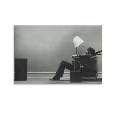 Vintage Black and White Photography Photo Wall Art - Blown Away Man Canvas Painting for Bedroom Living Room Decor - 24x36 inch (60x90cm) Unframe-style