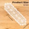 2 PCS Lace Table Runner 45" X 13" Floral Embroidered Lace Runner for Tables White Table Doilies Cover for Wedding Bridal Shower Baby Shower Party Table Decoration view 2