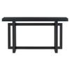 HZSSDTKJ Contemporary Console Table with Industrial-Inspired Concrete Wood Top, Versatile Buffet Sideboard, Extra Long Entryway Table for Entryway, Hallway, Living Room, Foyer, Corridor (Black-01) view 3