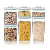 Ankou Airtight Food Storage Container Sets with Lids 6Pcs Pop Containers for Kitchen Pantry Organization BPA-Free Stackable Kitchen Storage Containers for Cereal Flour Sugar (0.5, 1.2, 1.8qt)*2 view 1