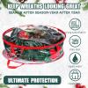 Shappy 6 Pieces Christmas Wreath Storage Container 30 Inch Wreath Plastic Storage Bags with Dual Zippers and Handles for Xmas Thanksgiving Holiday Artificial (Clear,Red) view 4