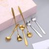 uxcell 4Pcs Stainless Steel Flower Spoons 5 Inch Cherry Blossom Shape Coffee Spoon Small Teaspoon Dessert Spoon for Espresso Sugar Cake, Silver view 4