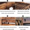Air Conditioner Fence Screen Solid Wood Flower Rack Shutters Conditioning Cover for Outside Unit Solid Wood Grid Decorative Screen Trash Can Enclosure for Hide Air Con ( Size : L100 X W43 X H94cm ) view 3