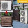 Air Conditioner Fence Screen Solid Wood Flower Rack Shutters Conditioning Cover for Outside Unit Solid Wood Grid Decorative Screen Trash Can Enclosure for Hide Air Con ( Size : L100 X W43 X H94cm ) view 4