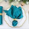 50 pcs 20x20-Inch Teal Premium Velvet Napkins Wedding Party Home Events Dinner Catering Linens Decorations Supplies view 3