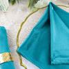 50 pcs 20x20-Inch Teal Premium Velvet Napkins Wedding Party Home Events Dinner Catering Linens Decorations Supplies view 4