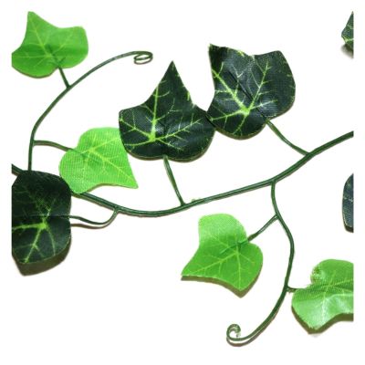 100pcs Leaf 1 Piece 2.4M Home Decor Artificial Ivy Leaf Garland Plants Vine Fake Foliage Flowers Creeper Green Ivy Wreath