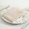 BalsaCircle 5 Beige 20-Inch Premium Polyester Table Napkins Faux Burlap Wedding Party Events Dinner Kitchen Home Decorations view 2