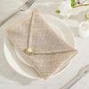BalsaCircle 5 Beige 20-Inch Premium Polyester Table Napkins Faux Burlap Wedding Party Events Dinner Kitchen Home Decorations view 3